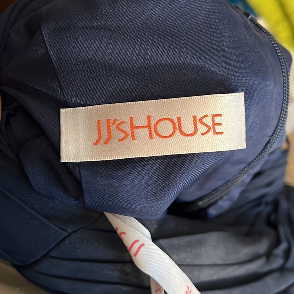 Navy blue floor length bridesmaids dress - Picture 6 of 8